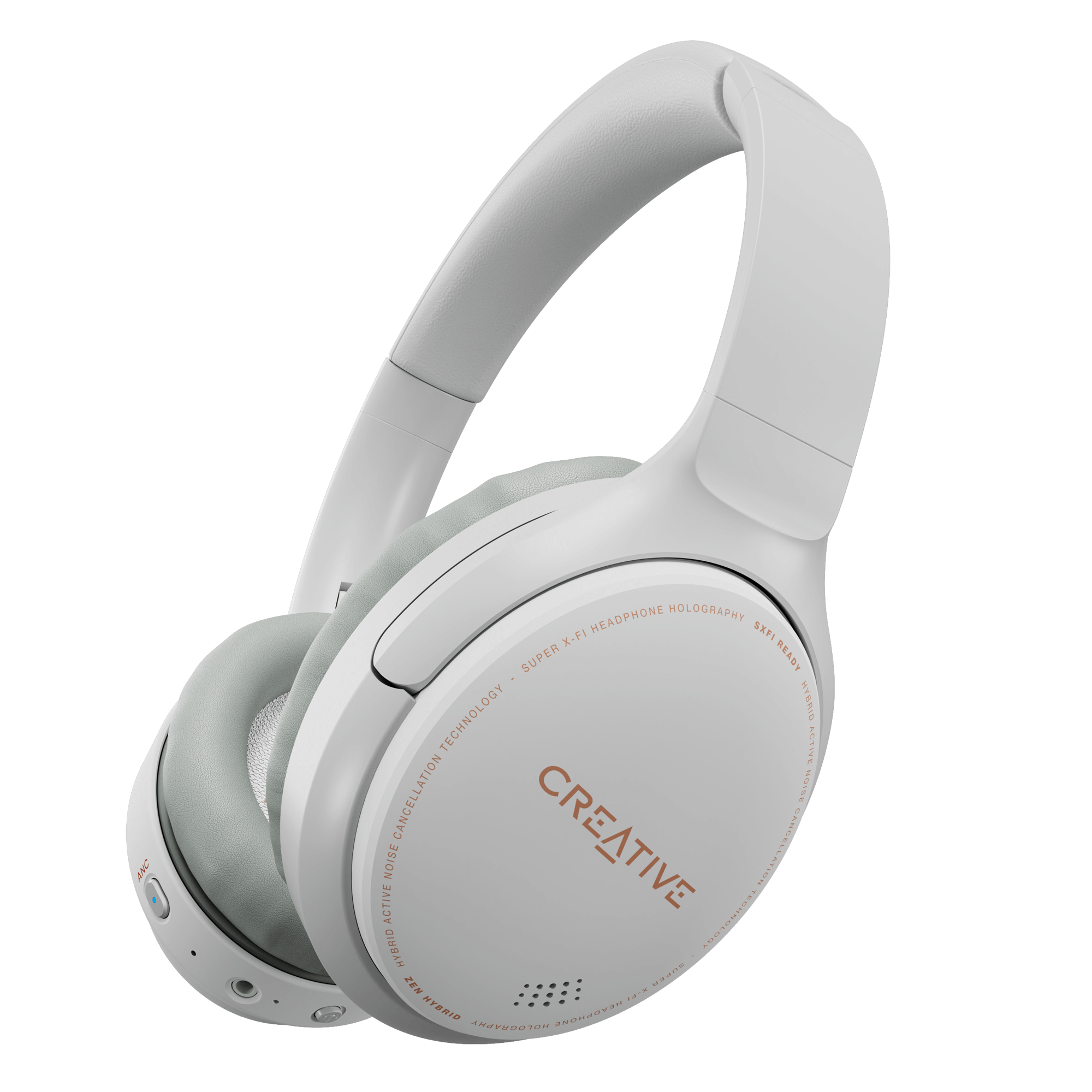Creative Zen Hybrid Wireless Over-Ear Headphones with Hybrid Active Noise Cancellation, Ambient Mode, Up to 27 Hours (ANC On), Bluetooth 5.0, AAC, Built-in Mic, Voice Assistants, Foldable Design